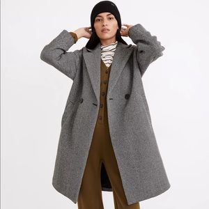 Madewell Averdon Coat in Herringbone Insuluxe Fabric XXS